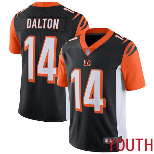 Cincinnati Bengals Limited Black Youth Andy Dalton Home Jersey NFL Footballl #14 Vapor Untouchable->women nfl jersey->Women Jersey